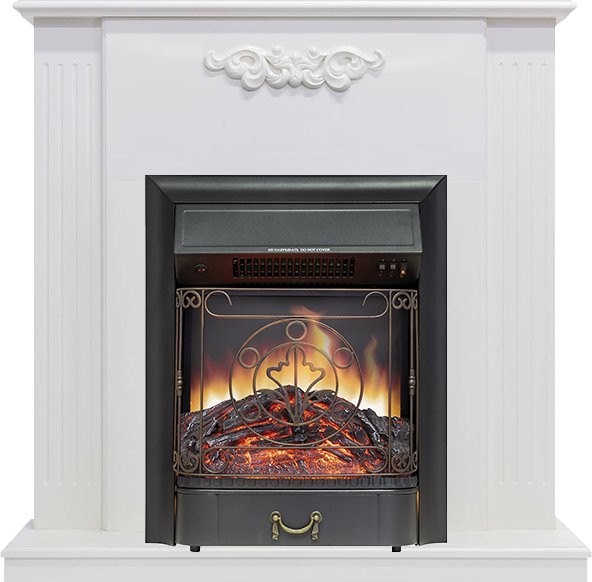 Каминокомплект Capri - Белое дерево делюкс с очагом Majestic FX Black в Санкт-Петербурге