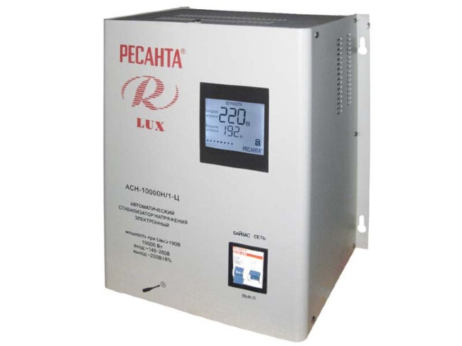Стабилизатор напряжения серии LUX РЕСАНТА АСН-10000Н/1-Ц в Санкт-Петербурге