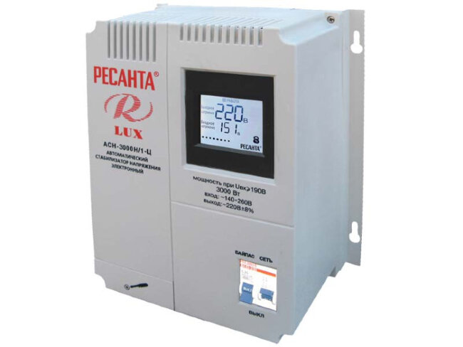 Стабилизатор напряжения серии LUX РЕСАНТА АСН-3000Н/1-Ц в Санкт-Петербурге
