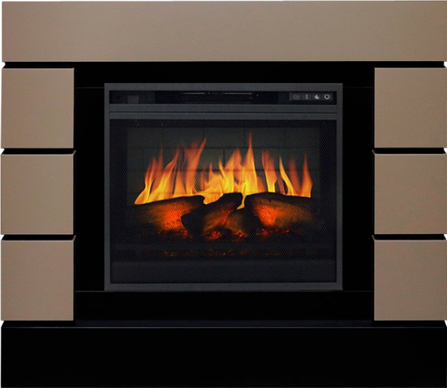 Каминокомплект Lindos - Beige Grey с очагом Vision 23 EF LED 3D FX в Санкт-Петербурге