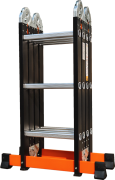 Лестница трансформер стальная, алюминиевые ступени 4x3 TM-503С