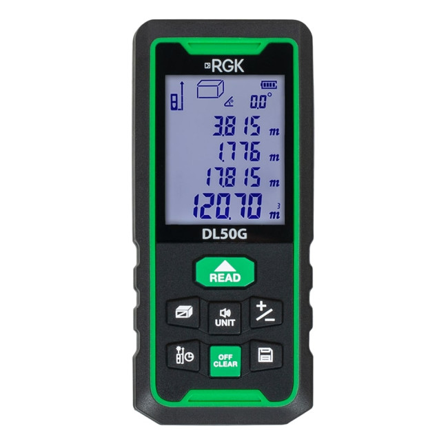 Лазерный дальномер RGK DL50G (с поверкой) - зеленый луч в Санкт-Петербурге