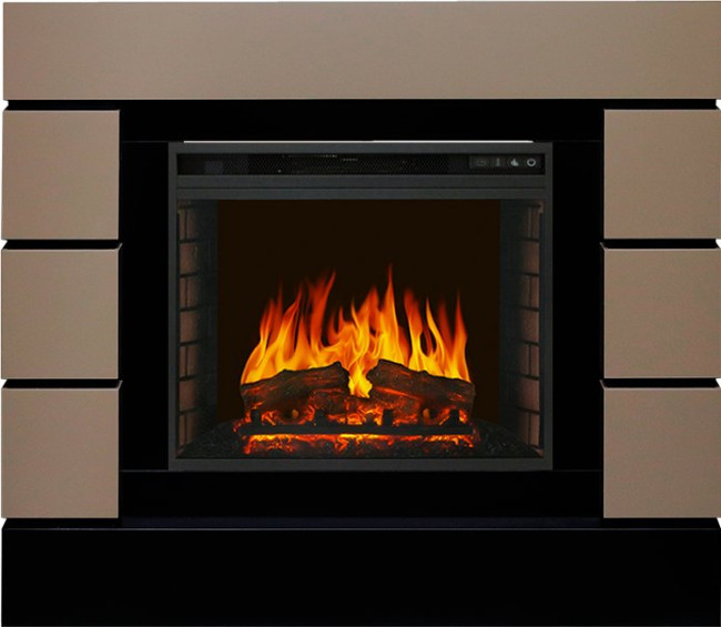 Каминокомплект Lindos - Beige Grey с очагом Vision 23 EF LED FX в Санкт-Петербурге