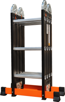 Лестница трансформер стальная, алюминиевые ступени 4x5 TM-505С