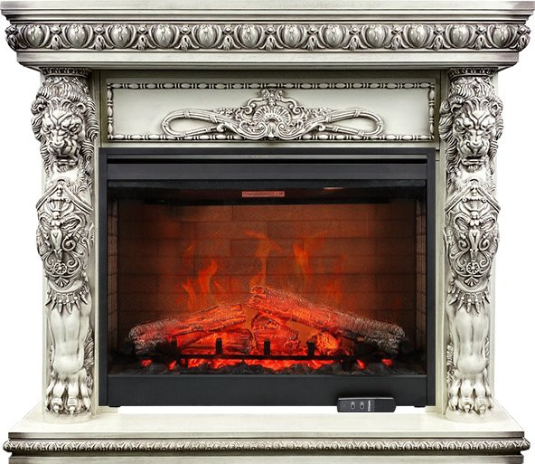 Каминокомплект Windsor - Слоновая кость с патиной с очагом Symphony 30'' DF3020-EU в Санкт-Петербурге