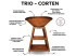 Уличный гриль Coeo TRIO 98 - CORTEN (Высота 100) в Санкт-Петербурге