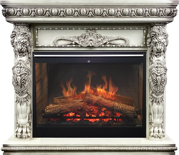 Каминокомплект Windsor - Слоновая кость с патиной с очагом Symphony 30'' DF3020-INT в Санкт-Петербурге