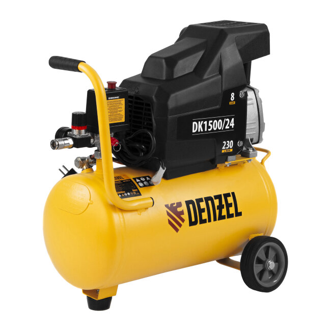 Компрессор воздушный DK1500/24, Х-PRO 1.5 кВт, 230 л/мин, 24 л Denzel в Санкт-Петербурге