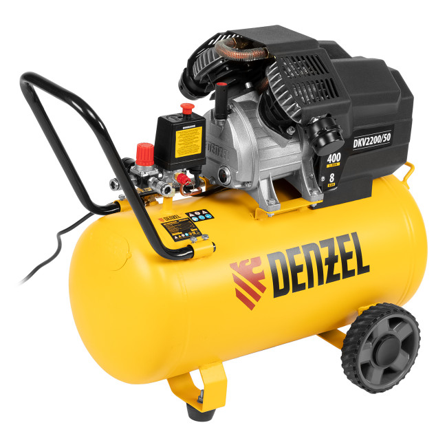 Компрессор воздушный DKV2200/50, Х-PRO 2.2 кВт, 400 л/мин, 50 л Denzel в Санкт-Петербурге