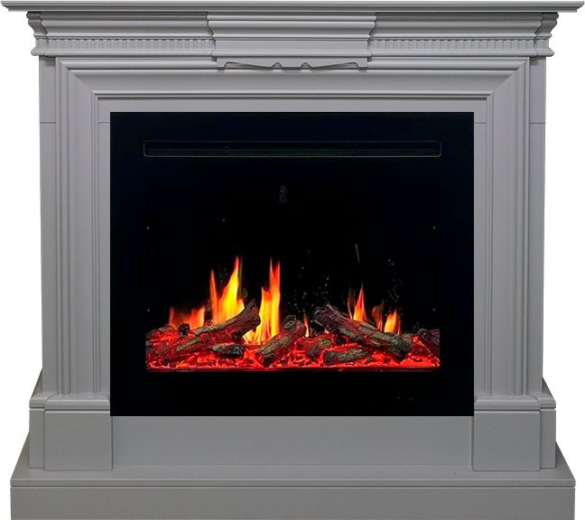 Каминокомплект Chelsea - Grey с очагом 5D V-ART 25 в Санкт-Петербурге