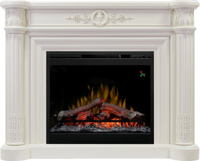 Каминокомплект Manor - Белый дуб с очагом Symphony 26'' DF2624L-INT в Санкт-Петербурге