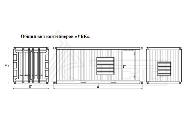 Контейнер Север УБК-6В базовая комплектация (на базе морского контейнера) в Санкт-Петербурге