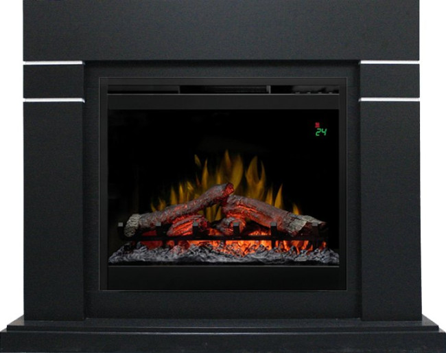 Каминокомплект Lindos - Черный (Высота 985мм) с очагом Symphony 26'' DF2624L-INT в Санкт-Петербурге