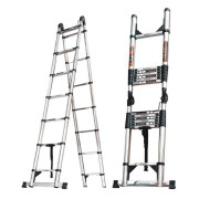 Лестница телескопическая трансформер нержавеющая сталь 2,5/5,0 м TM-5050CC