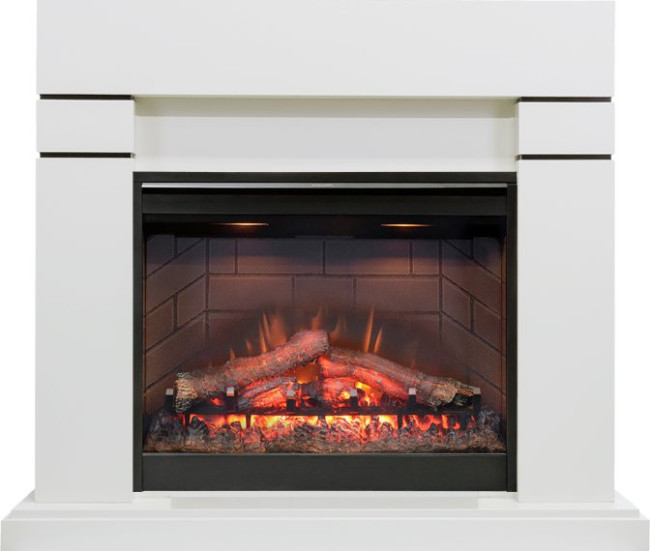 Каминокомплект Lindos - Алебастр (Высота 985мм) с очагом Symphony 26'' DF2608-INT в Санкт-Петербурге