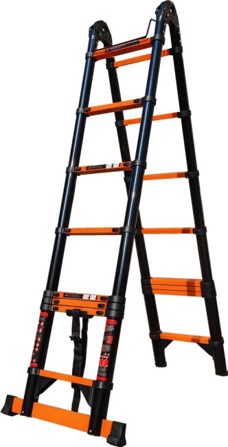Лестница телескопическая трансформер стальная 3,3/6,6 м TM-5066C в Санкт-Петербурге