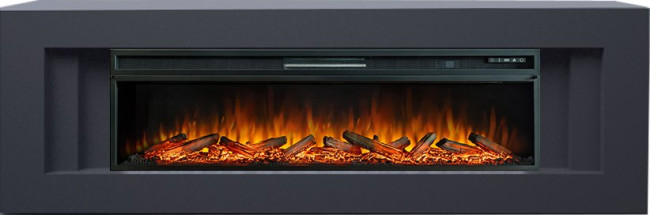 Каминокомплект Line 60 SFT (Разборный) - Серый графит с очагом Vision 60 LOG LED в Санкт-Петербурге
