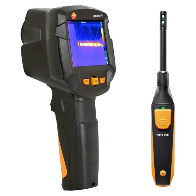 Тепловизор Testo 872 и смарт-зонд термогигрометра Testo 605i в Санкт-Петербурге