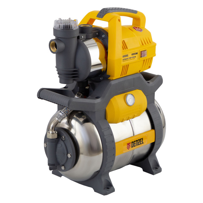 Насосная станция PSХ950X, Х-Pro, 950 Вт, 3300 л/ч, ресивер 24 л, подъем 38 м, нержавейка Denzel в Санкт-Петербурге