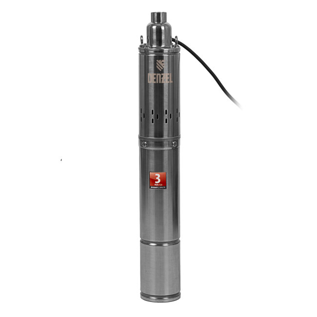 Скважинный насос DWS-4-150, винтовой, диаметр 4", 1300 Вт, 2000 л/ч, напор 150 м Denzel в Санкт-Петербурге