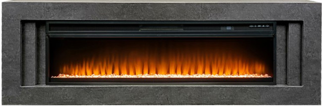 Каминокомплект Line 60 Dark Grey - Темный серый с очагом Vision 60 LED в Санкт-Петербурге