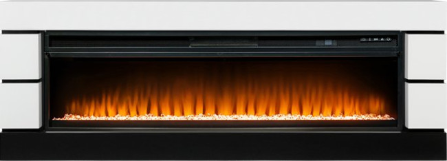 Каминокомплект Modern 60 SFT (Разборный) - Белый с черным с очагом Vision 60 LED в Санкт-Петербурге