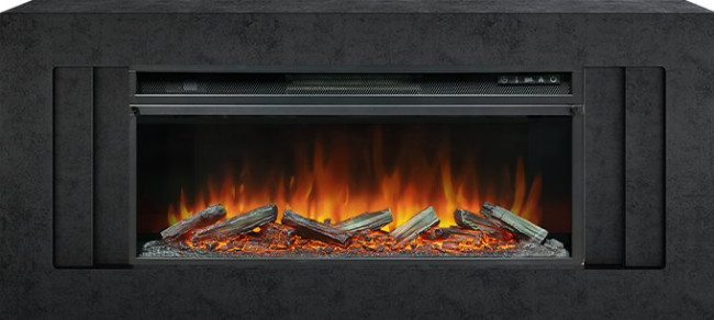 Каминокомплект Line 42 Dark Grey - Темный серый с очагом Vision 42 LOG LED в Санкт-Петербурге