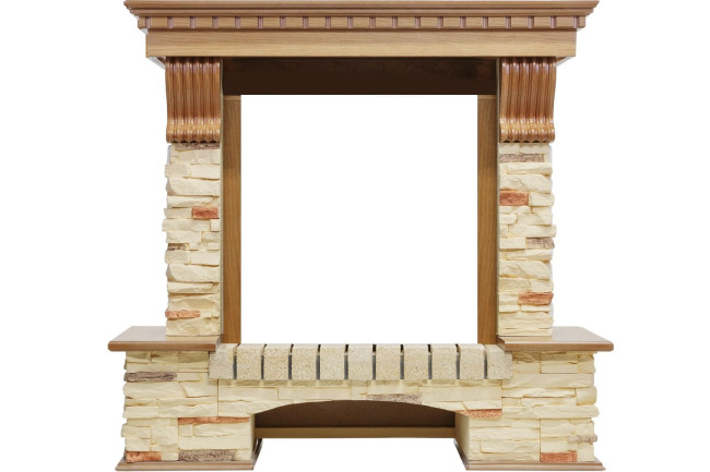 Портал Royal Flame Pierre Luxe - Дуб / Сланец в Санкт-Петербурге